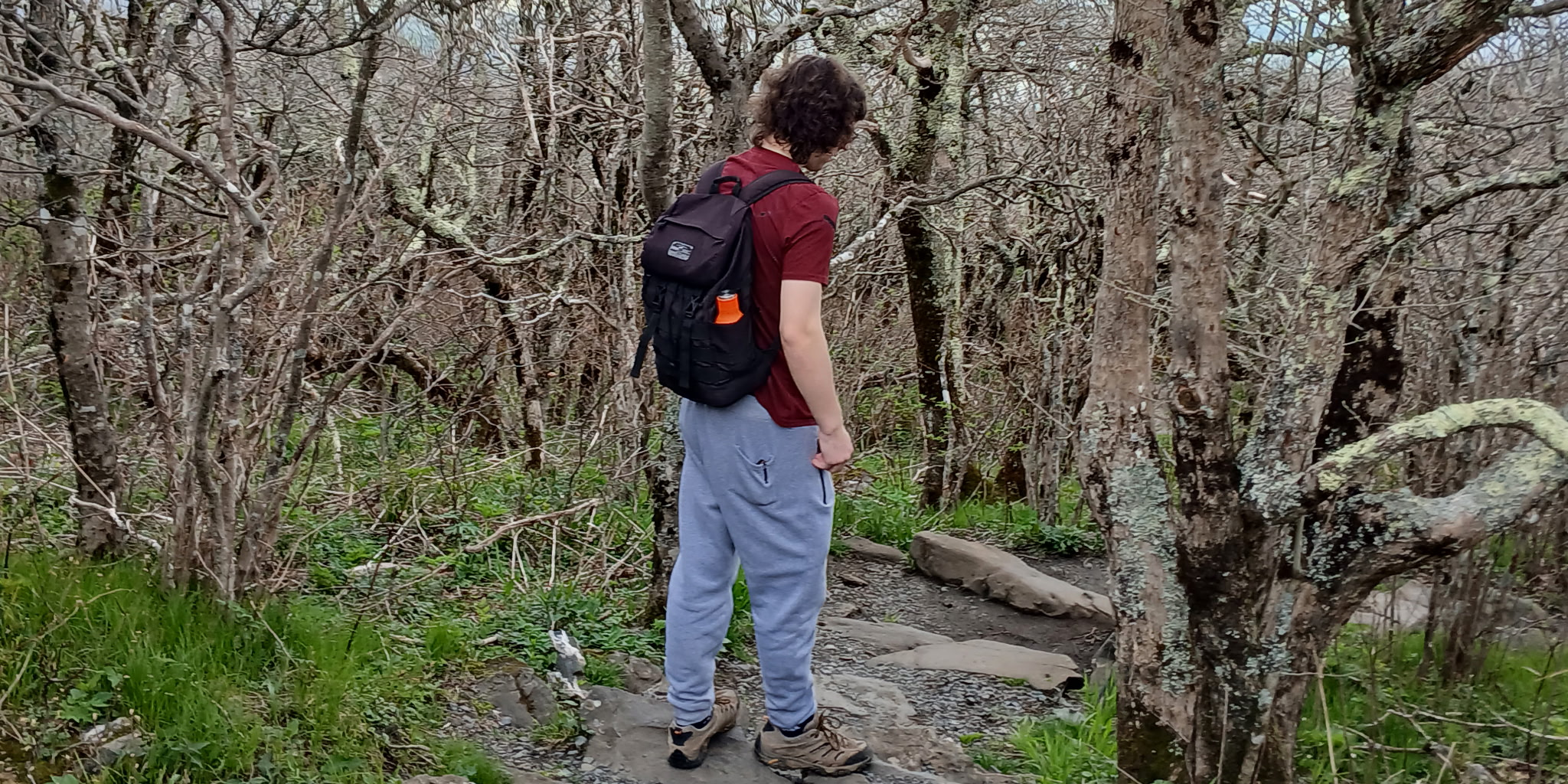 a photo of the author of this website exploring a local trail